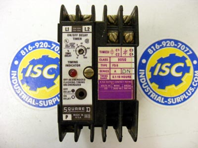 <B>Square D - </B>9050-FS-5  On/Off Delay Timer Ser A 120V